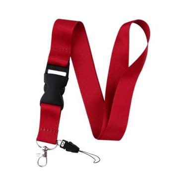 Imagem de Cordão De Pescoço Macaron Cor Pura Para Chaveiro, Porta-Crachá E Acess