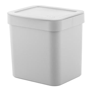 Imagem de Lixeira De Pia Cozinha Compacta 2,5L Aro Esconde Saco Lixinho Higiênic