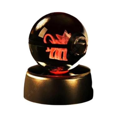 Imagem de Lâmpada Noturna 3D Pikachu Gengar Mewtwo Estátua De Bola De Cristal Po