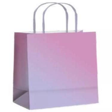 Imagem de Sacola de Papel para Presente Degradê Lilás M 26x19,5x9,5cm 1 Unidade - Cromus