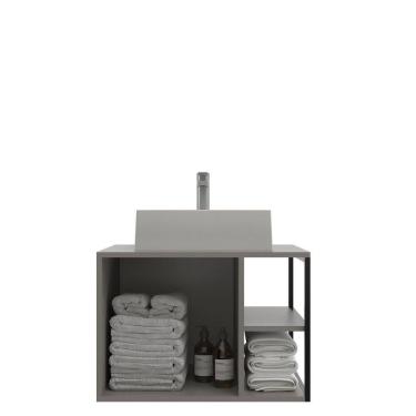 Imagem de Gabinete para Banheiro 60cm com Cuba Nassau Cimento