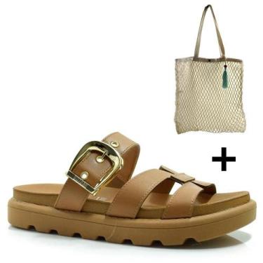 Imagem de Kit Sandália Flat Papete Vizzano com Bolsa Miss Bela Bege Papete, Bege