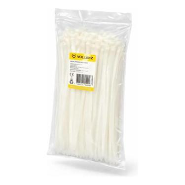 Imagem de Abracadeira Nylon Plástica 7.6 X 300 Mm Branca 100un Vollekz