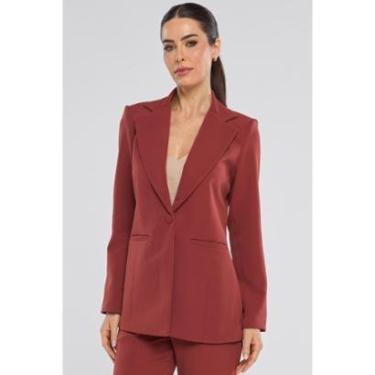 Imagem de Blazer PKS Alfaiataria Intermediário Social Terracota-Feminino