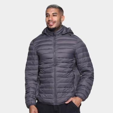 Imagem de Jaqueta Com Capuz Broken Rules Nylon Masculina, Cinza, GG