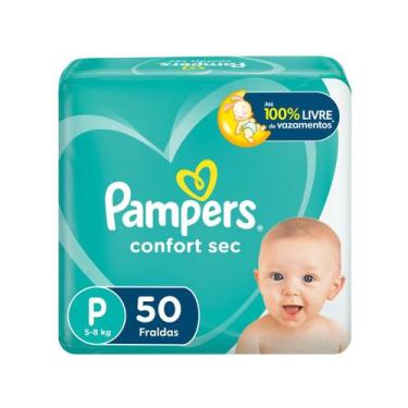 Imagem de Fralda descartavel pampers confort sec mega p c/50 und, P, 50