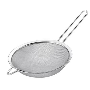 Imagem de Peneira De Inox Grande 20cm Coar Polvilhar Escorrer Cozinha - 123 UTIL