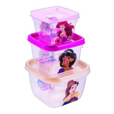 Imagem de Conjunto de Potes Plásutil Conect Princesas 3 Peças