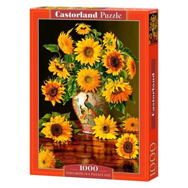 Imagem de Puzzle 1000 Peças Girassóis no Vaso De Pássaros Castorland 103843