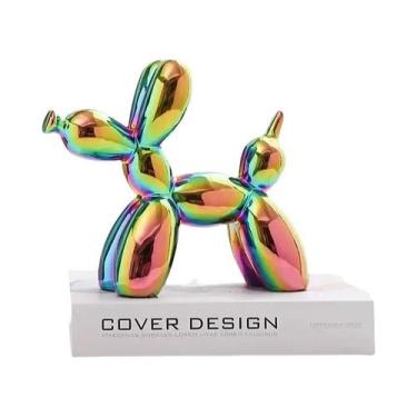 Imagem de Escultura De Cão Em Cerâmica Miniatura Com Balão 11-21CM, Estátua Abst