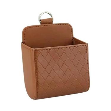 Imagem de Suporte De Telefone Para Carro Em Couro PU, Caixa De Armazenamento Par