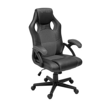 Imagem de Cadeira Gamer Ergonômica Apoio Braços Ajustável Preta Bright