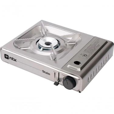 Imagem de Fogareiro Inox a Gás Fogao Eletrico a Gas Portatil Nautika 2.8KW Silver com Acendimento...