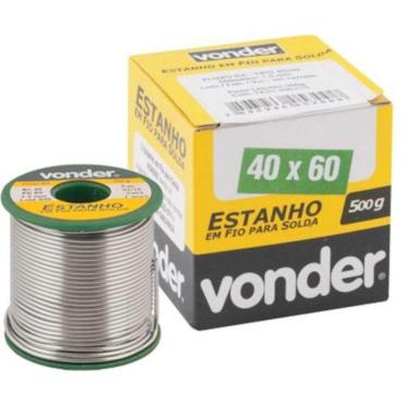 Imagem de Estanho Em Fio Para Solda 500g Verde 40x60 1,5mm Vonder
