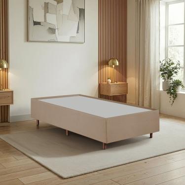 Imagem de Cama Box Solteiro em Madeira Eucalipto Base Resistente e Durável Santorini Espresso Móv...