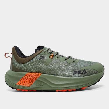 Imagem de Tênis Fila Racer Skytrail Masculino, Preto, Laranja, 42