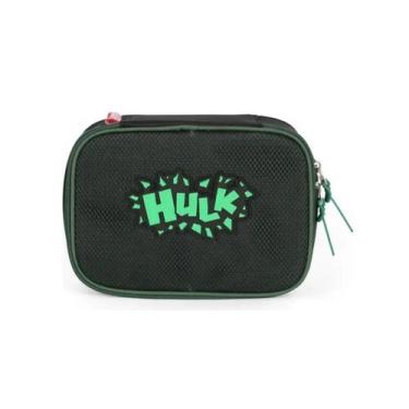 Imagem de Estojo Escolar Infantil Box Hulk Preto Marvel Luxcel