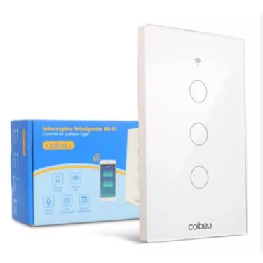 Imagem de Interruptor Inteligente Wi-Fi Touch 3 Botões C-n Comando por Voz Alexa Google Home e Si...