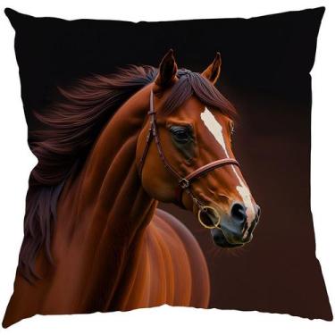 Imagem de Capa Almofada 50x50 Suede Horses A - LA FAVORITTA AL, Preto, OCEAN