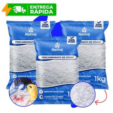Imagem de Percarbonato de Sódio 100 Puro Tira Manchas Clareador Limpeza Sem Clor
