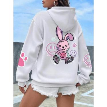 Imagem de Moletom Feminino Oversize Com Estampa Hip Hop, Casual, Moda De Rua, Qu