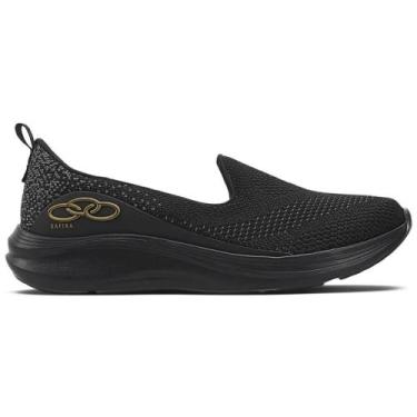 Imagem de Tênis Olympikus Safira Slip-on Feminino Preto 346455, Preto, Preto, 34