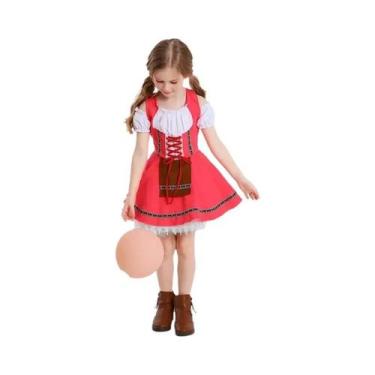 Imagem de Vestido Infantil Alemão Dirndl Para Meninas, Fantasia De Oktoberfest, 