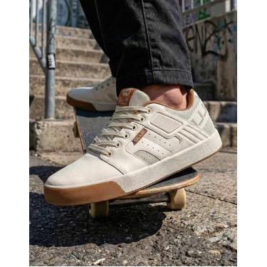 Imagem de Tênis Ollie Masculino Skate Street Neo 3, Bege, 39
