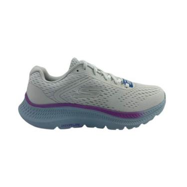 Imagem de Tênis Feminino Skechers 128607br Go Run Consistent 2.0, Branco, Azul, 