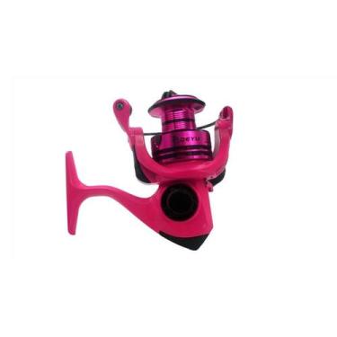 Imagem de Molinete Deyu Caninana TW 1000 Pink Rosa Em Alumínio 5.2:1 Pesca Leve,