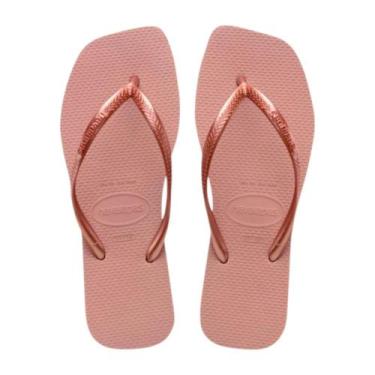Imagem de Chinelo Feminino Havaianas REF: SLIM SQUARE, Rosa, 37