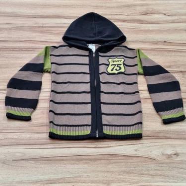 Imagem de Jaqueta Masculina Infantil Inverno Capuz Marrom 4 - Floco de Neve, Mar