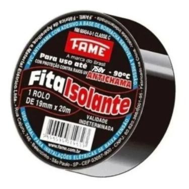 Imagem de Fita Isolante Fame Preta 19mmx20m Antichama