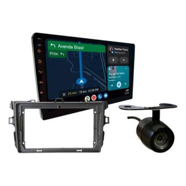 Imagem de Kit central multimidia roadstar 9 pol rs915br android carplay corolla 