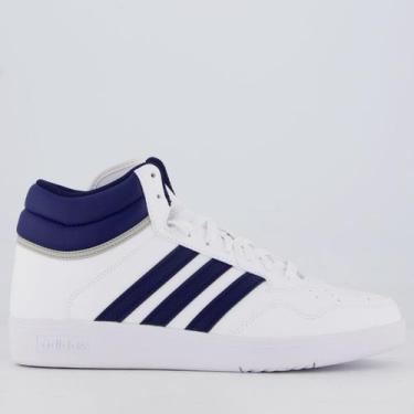 Imagem de Tênis Adidas Hoops 4.0 Mid Branco e Azul, 38
