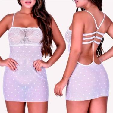 Imagem de Camisola De Luxo Com Muita Transparência Tamanho Único - Lingerie Sens