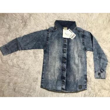 Imagem de Camisa Manga Longa Jeans Infantil Menino Social Aberta - Colorittá, Je