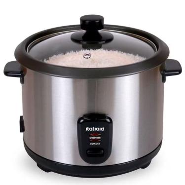 Imagem de Panela de Arroz Elétrica Itatiaia Midi 1,5L 500W com Revestimento Antiaderente Inox Preto 220V