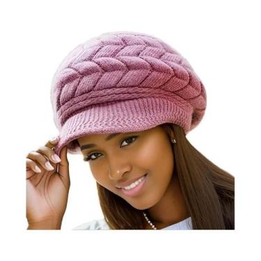 Imagem de Gorro Retro De Inverno Para Mulheres, Quente E Fashion, Ideal Para Esq