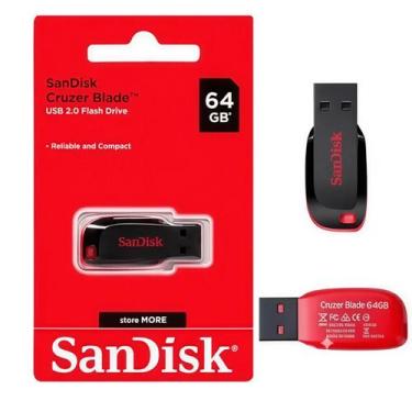 Imagem de Pendrive 64Gb Sandisk Cruzer Blade Z50 - Sdcz50-064G-B35