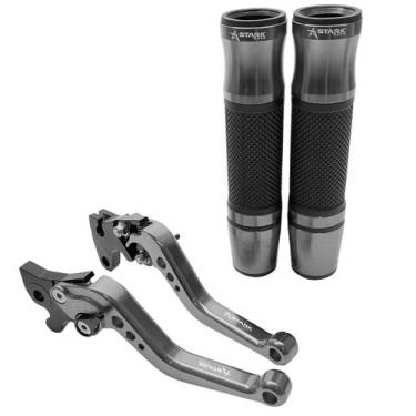 Imagem de Kit Manete Manopla Esportivo Factor 125 Lander 250 Motard X - NoBrand,
