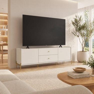 Imagem de Rack Jasper 185 cm Tv até 75 Polegada Sala - Móveis Província, Off Whi