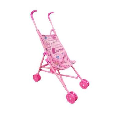 Imagem de Carrinho de Boneca Infantil DDG5008 Dobrável Rosa DDG Importadora