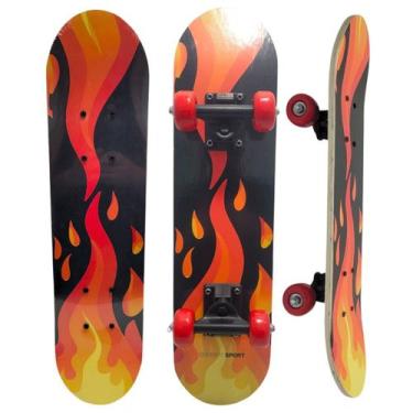 Imagem de Skate Infantil Shape Em Madeira Estampado 18277 - Alitoys