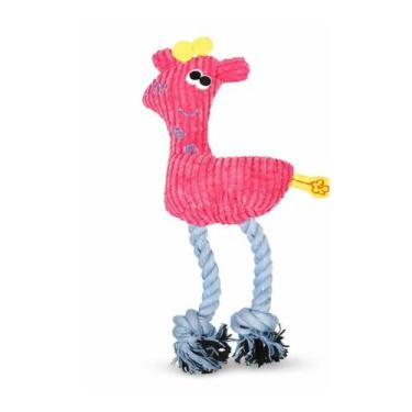 Imagem de Brinquedo Pelúcia Pet Com Corda Com Nó Cães Top Bambi Girafa - PETTBOO