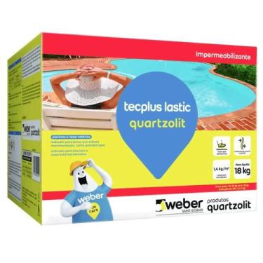 Imagem de Impermeabilizante Tecplus Lastic 18kg Quartzolit Cinza