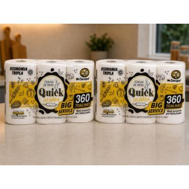 Imagem de Kit Papel Toalha Quick Culinária Big Service Damapel Kit 2 e Kit 4, ki