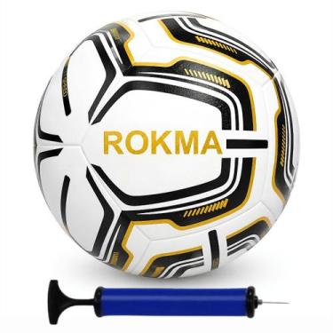 Imagem de Bola Society Rokma Speed Oficial Jogo + Bomba de Ar, Branco, Preto, Do