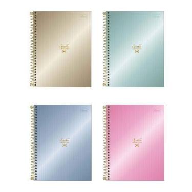 Imagem de Caderno espiral capa dura colegial 10x1 160 folhas West Village Metali