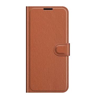 Imagem de Capa carteira para Google Pixel 6/6 Pro, capa de telefone de couro premium magnética com suporte para cartão, suporte para dinheiro, marrom, 6 Pro 17 cm